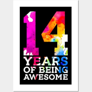 14 Years Of Being Awesome 14Th Birthday Posters and Art